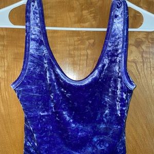 Small velvet crop top from Forever 21